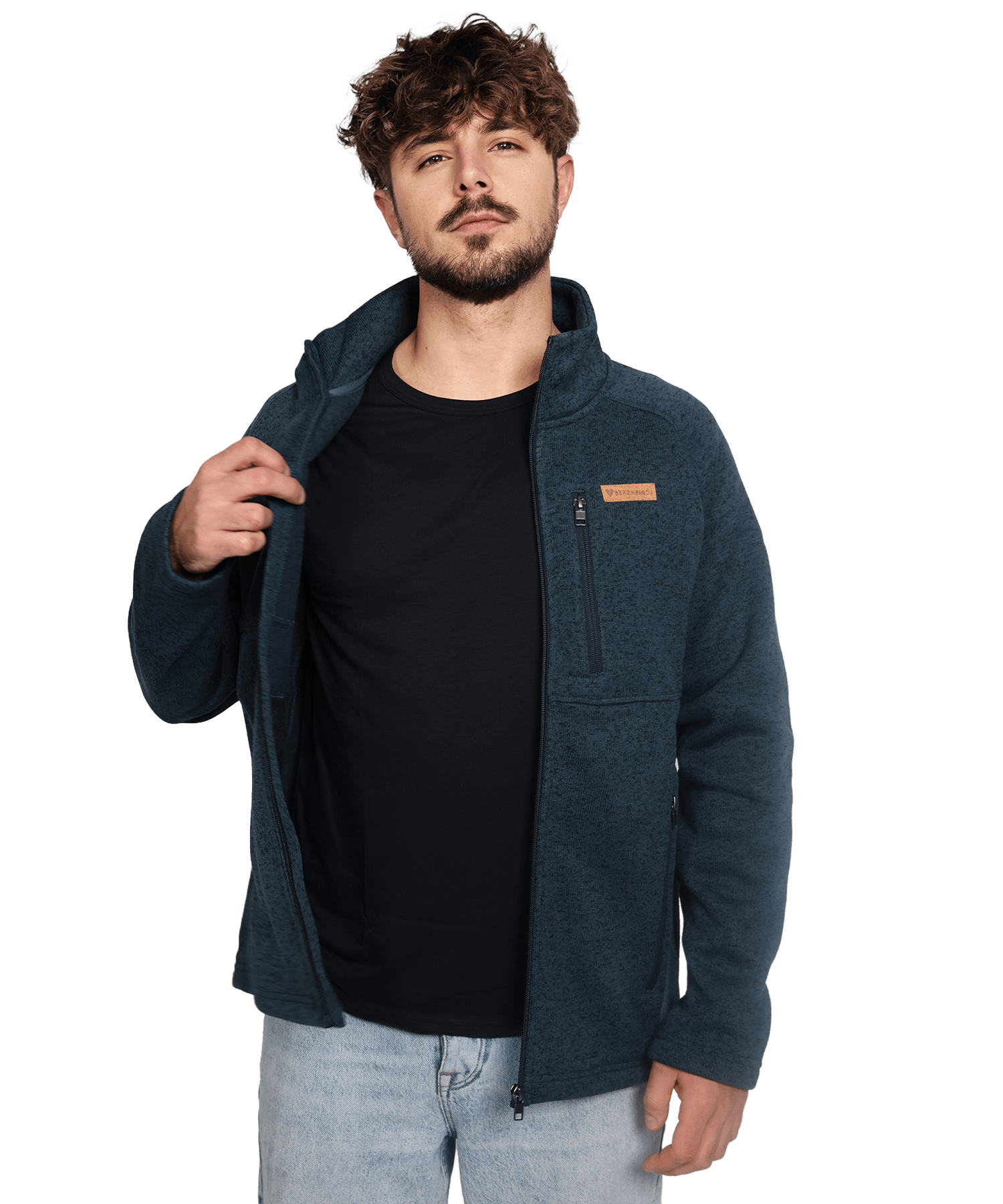 BERGMENSCH® - Herren Strickfleece-Jacke