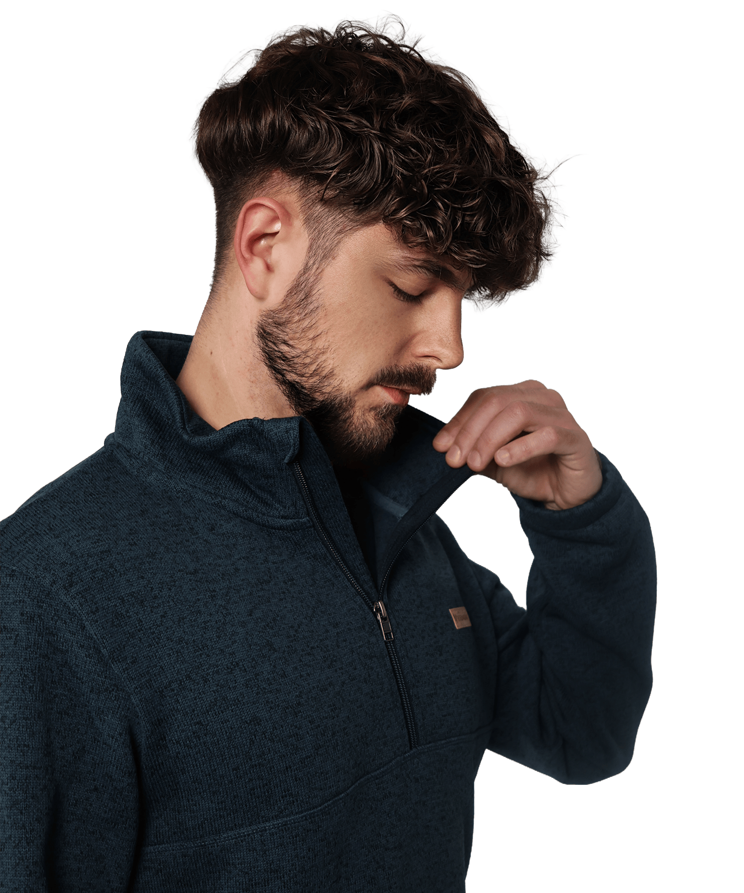 BERGMENSCH® - Herren Half-Zip Strickfleece