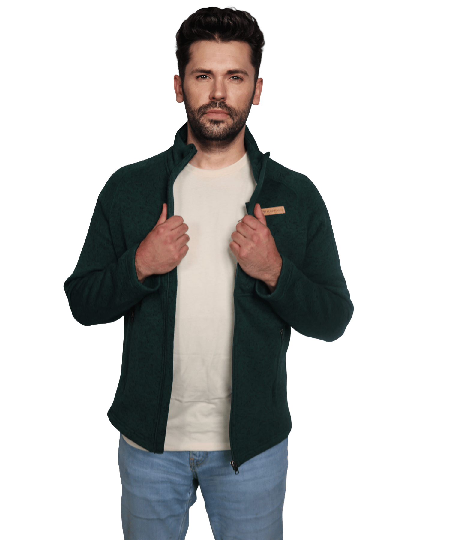 BERGMENSCH® - Herren Strickfleece-Jacke