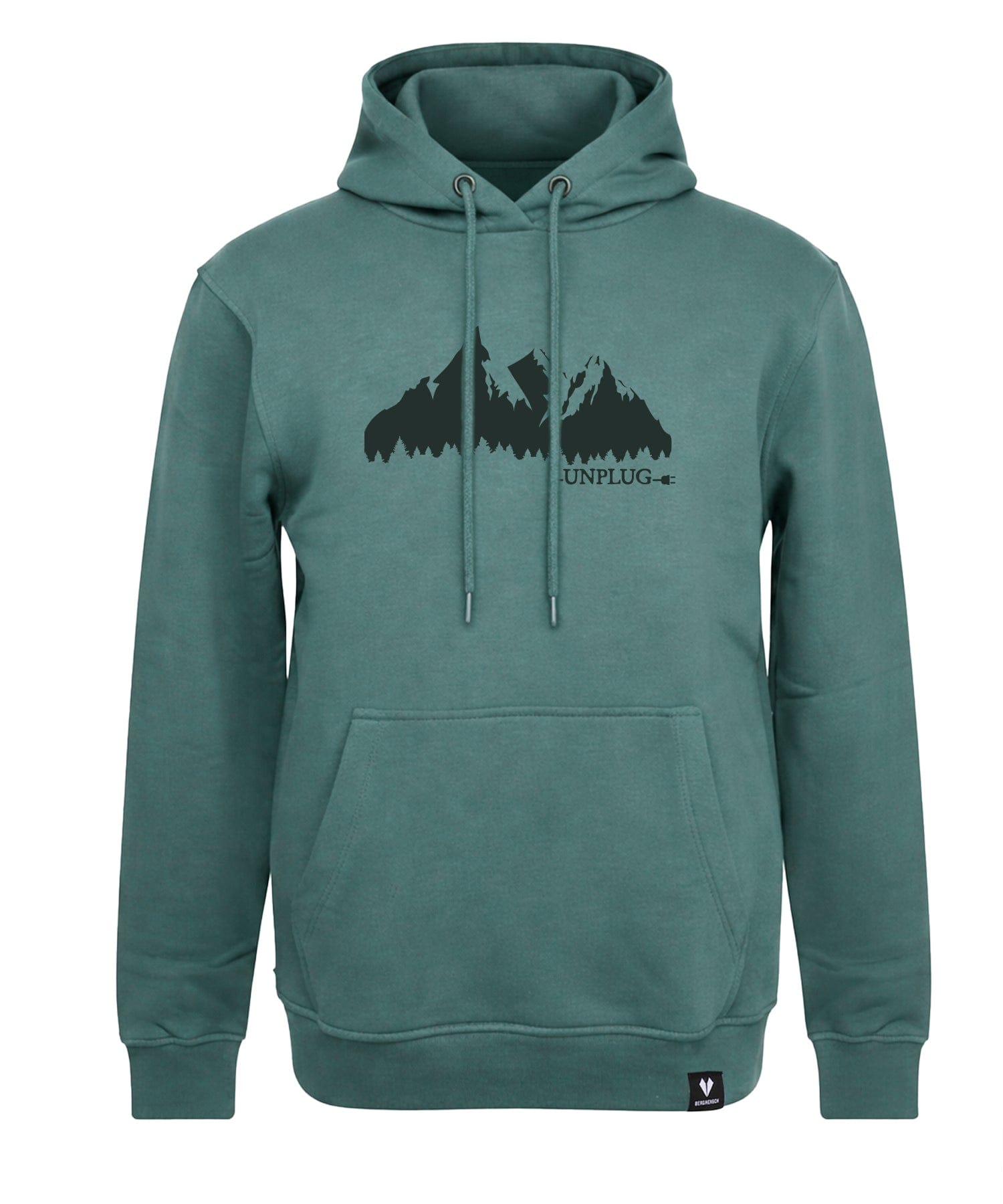 BERGMENSCH Unisex Premium Organic Hoodie "Unplug" in Deep Lake