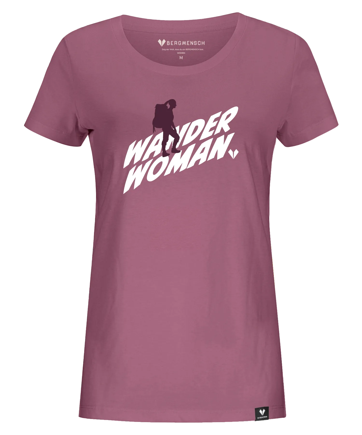 BERGMENSCH Damen Premium Organic T-Shirt "Wander Woman" in Hibiscus