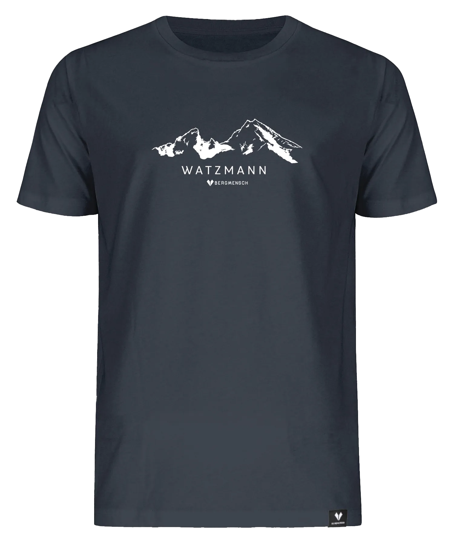 BERGMENSCH Unisex Premium Organic T-Shirt "Watzmann" in India Ink Grey