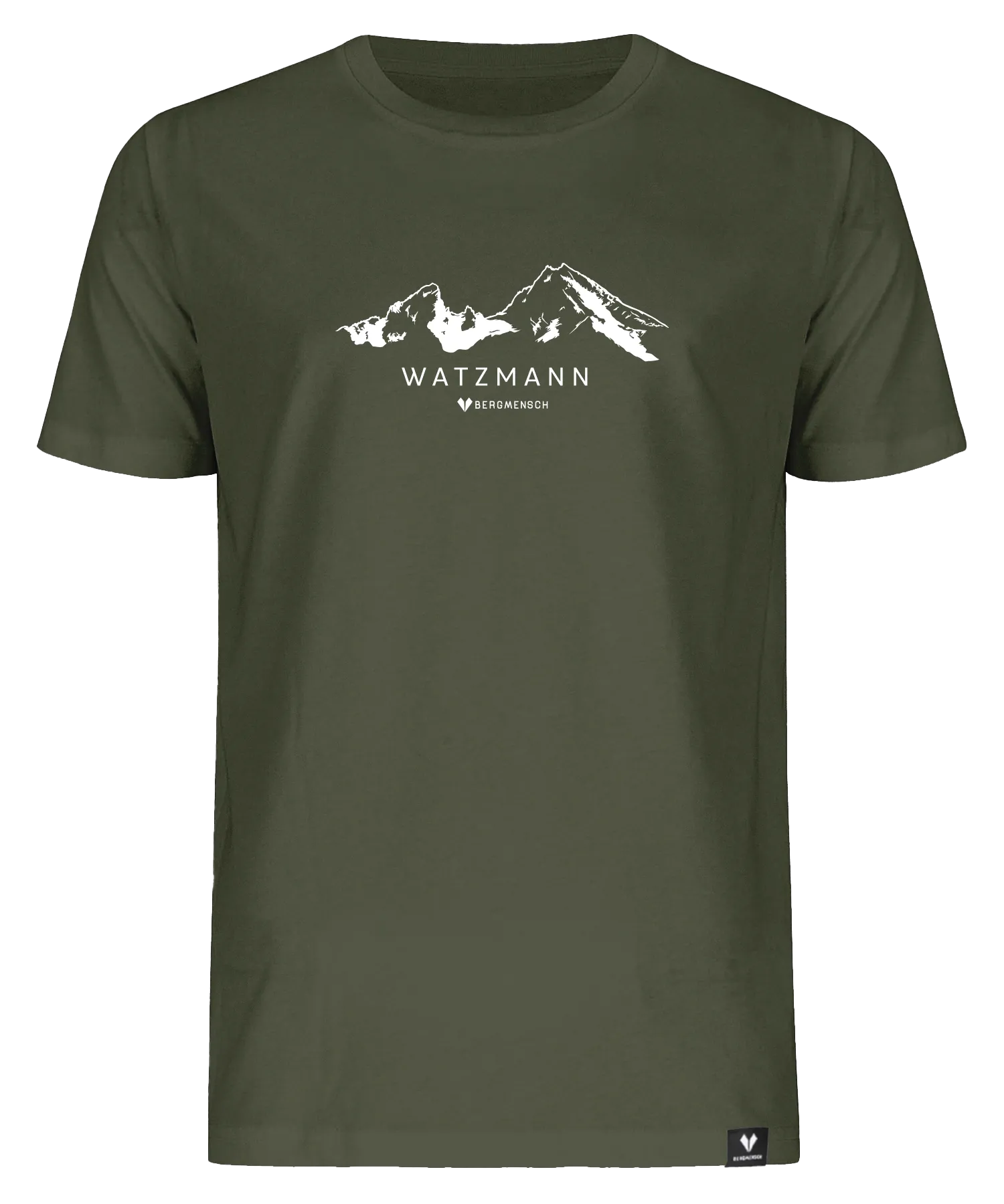 BERGMENSCH Unisex Premium Organic T-Shirt "Watzmann" in Khaki