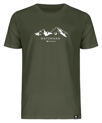BERGMENSCH Unisex Premium Organic T-Shirt "Watzmann" in Khaki