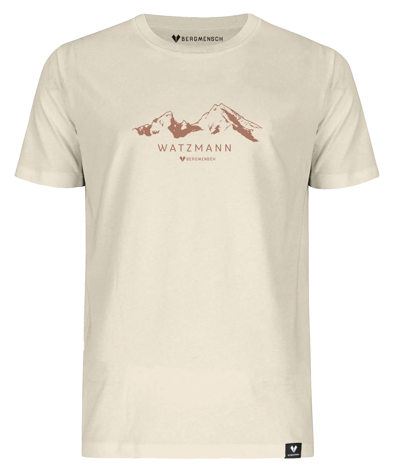 BERGMENSCH Unisex Premium Organic T-Shirt "Watzmann" in Natural Raw