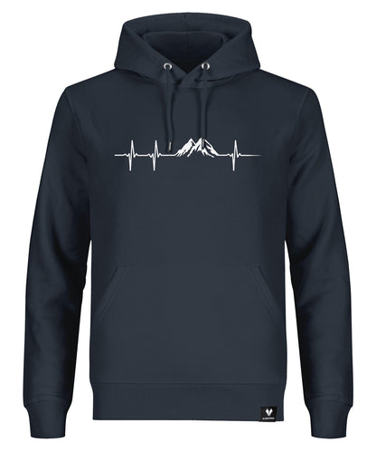 Herzschlag Berge - Unisex Premium Organic Hoodie von Bergmensch