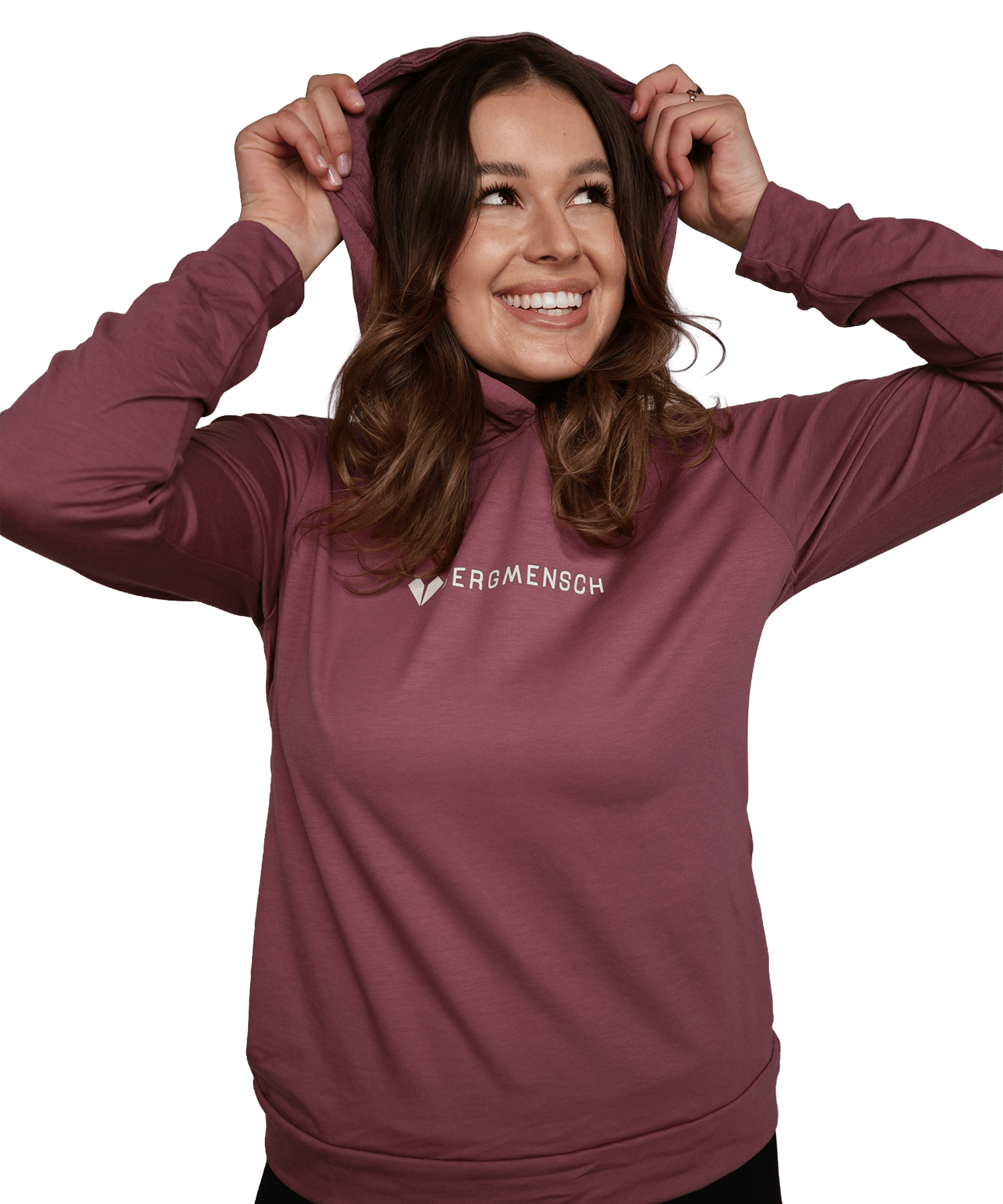 Detailbild vom Lightweight Damen drirelease Hoodie in der Farbe Hibiscus