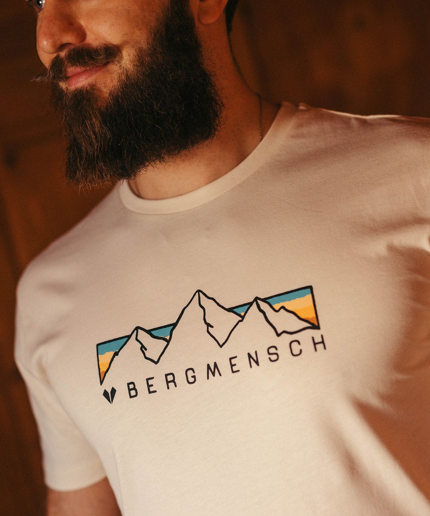 Retro Bergpanorama - Herren Premium Organic Shirt von Bergmensch