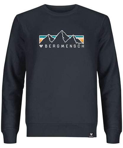 Retro Bergpanorama - Unisex Premium Organic Sweatshirt von Bergmensch