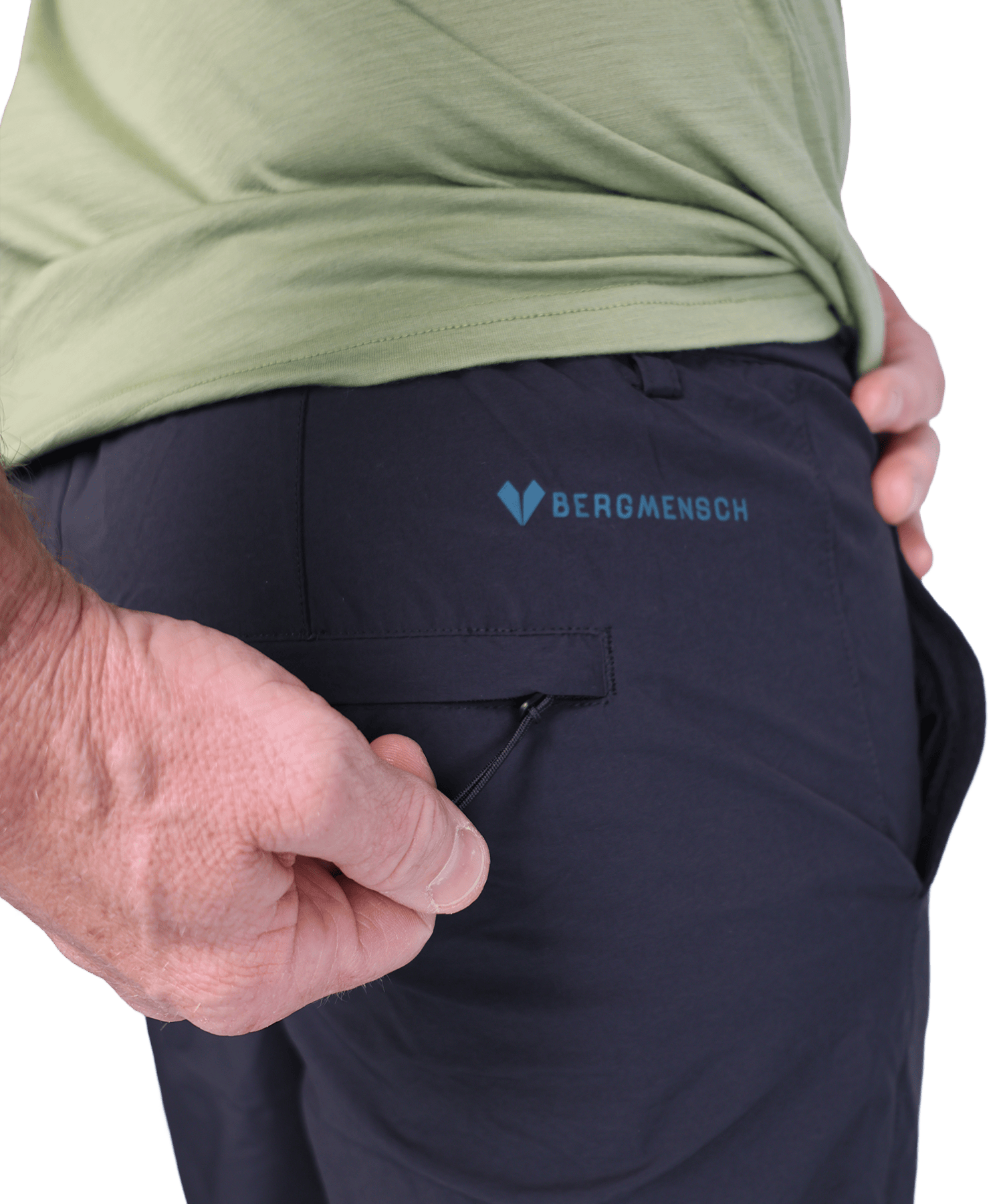 Detailbild von der BERGMENSCH Wanderhose (lang) in schwarz